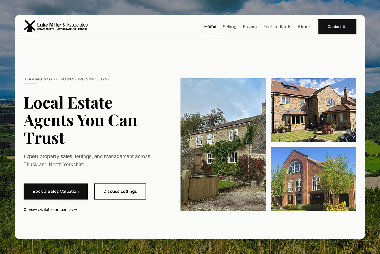 Luke Miller website homepage