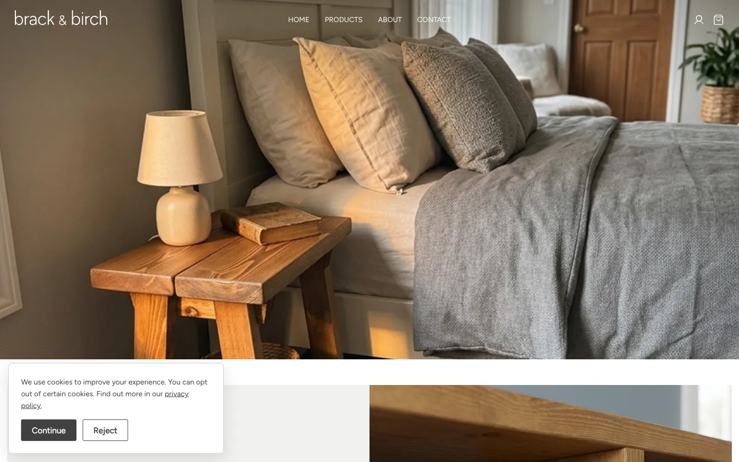 Brack & Birch homepage screenshot