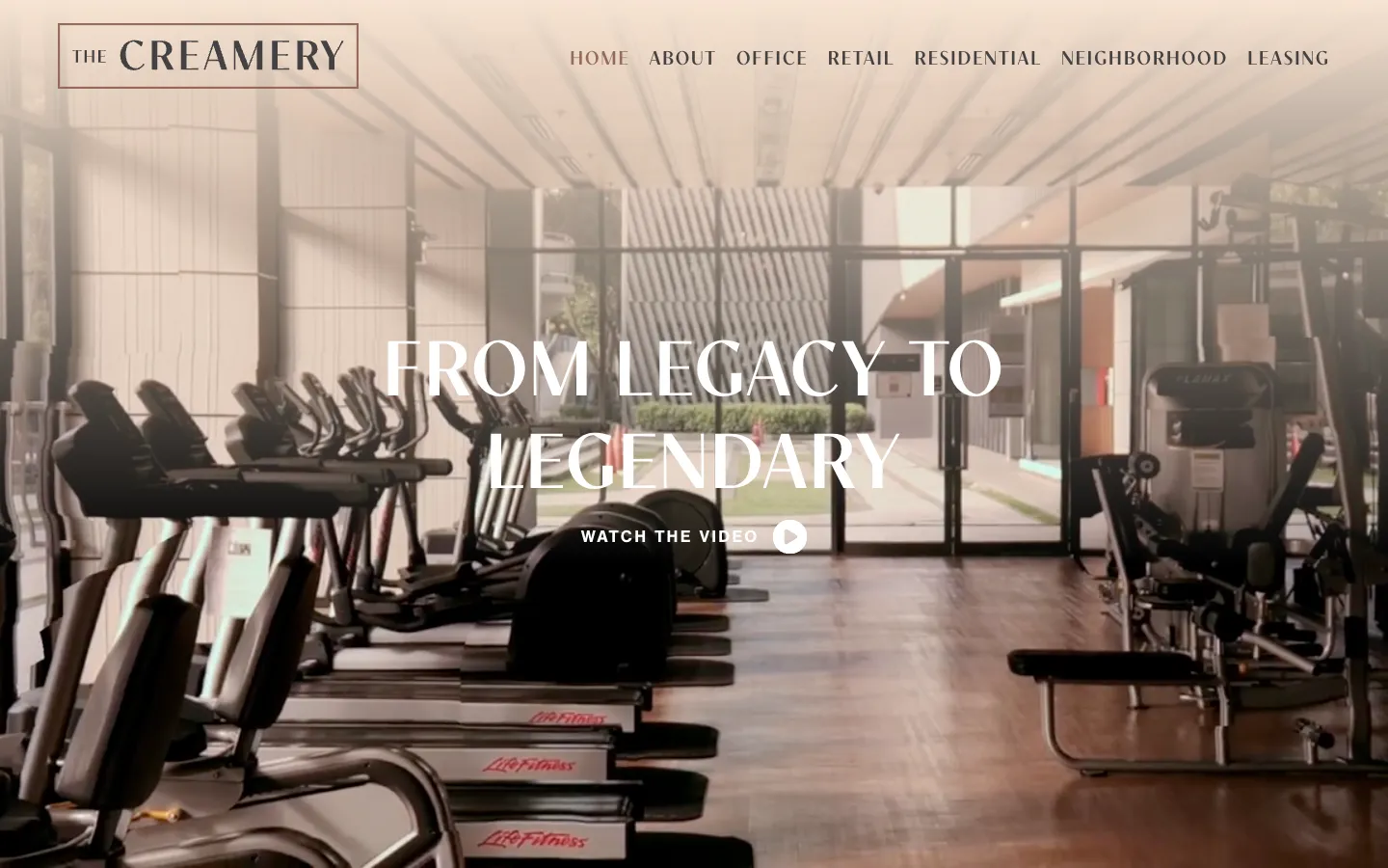 The Creamery homepage screenshot